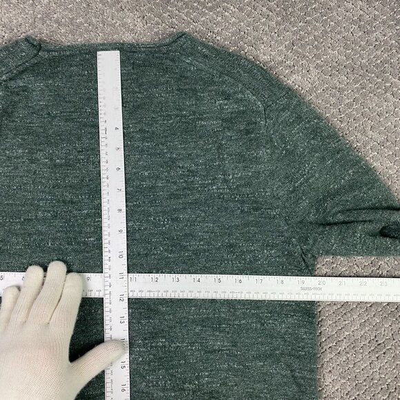 Outerknown Sweater Sweatshirt Large Fits like Small Green Heather Crew Roll Neck - Picture 7 of 12